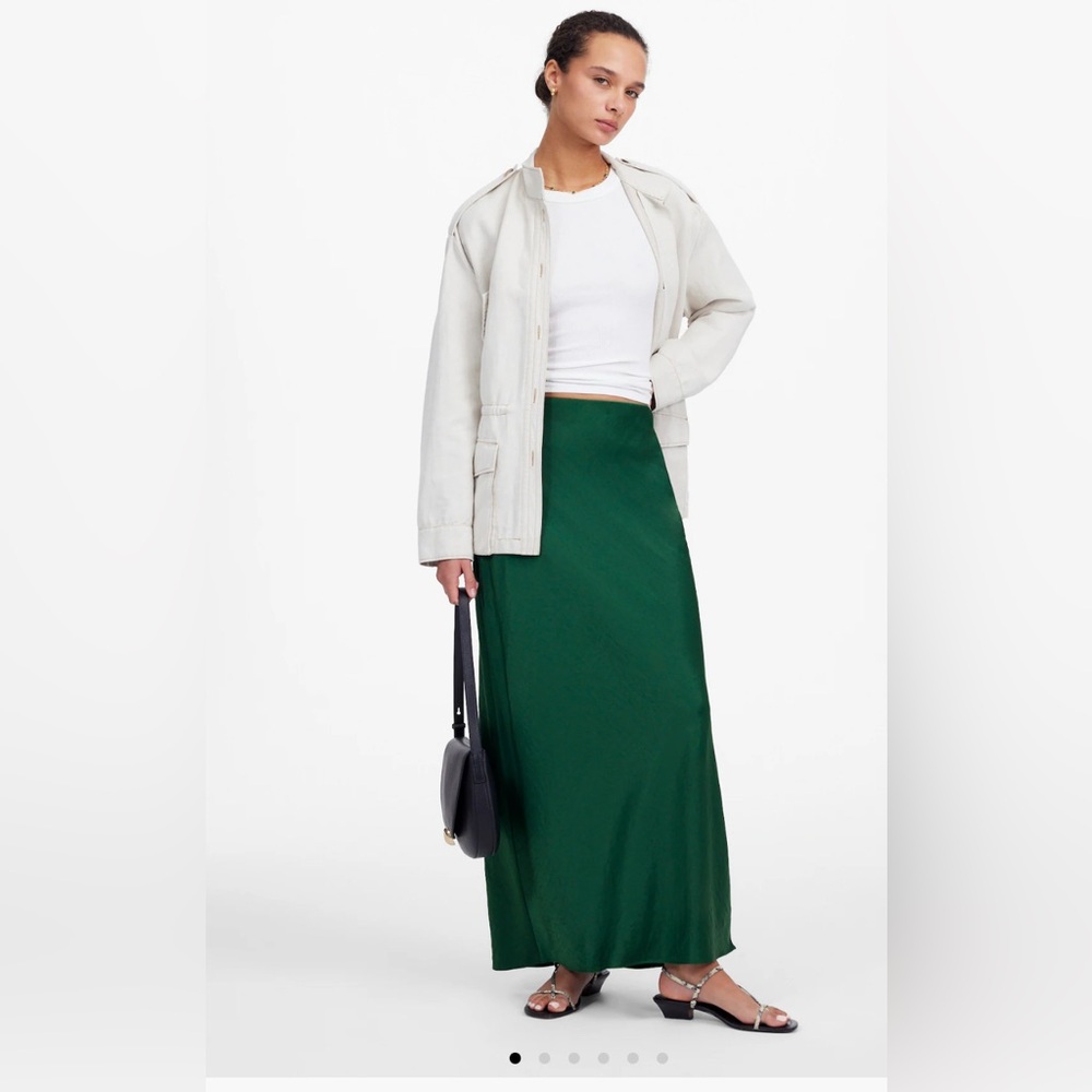NWT Madewell Satin Maxi Skirt